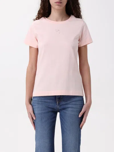 Pinko Denim Woman T-shirt Apricot Size L Cotton In Pink