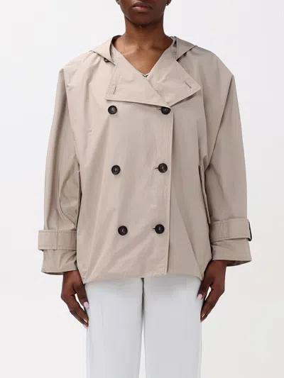 Brunello Cucinelli Women's Wool Double-breasted Coat In Beige