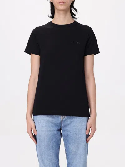 Pinko Short-sleeved T-shirt With Logo In Black