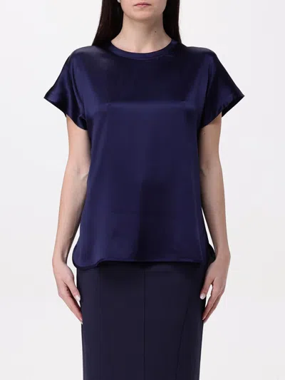 Pinko Silk T-shirt In Navy
