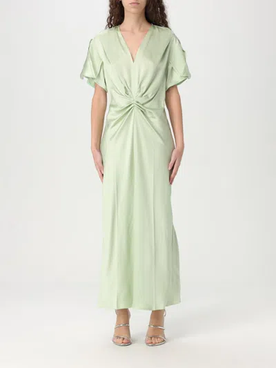 Victoria Beckham Women's Gathered V-neck Midi Dress In Green