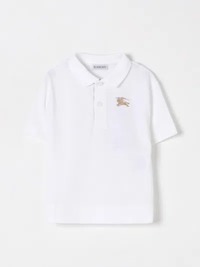 Burberry Cotton Polo Shirt In White