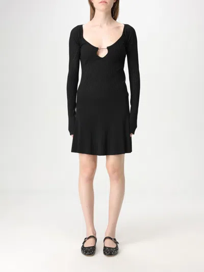 Jacquemus Viscose Dress In Black