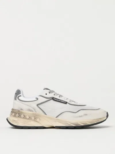 Dsquared2 Dynamic Leather Mesh Sneakers In Multi