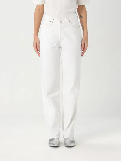 Agolde Dame Wide Leg Jeans In White