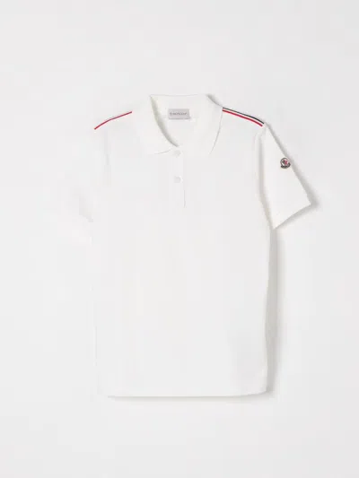 Moncler Polo Shirt  Kids Color White In White