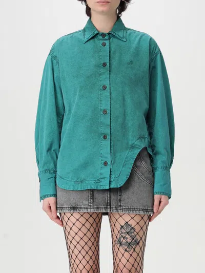 Attico Green Cotton Shirt In Green