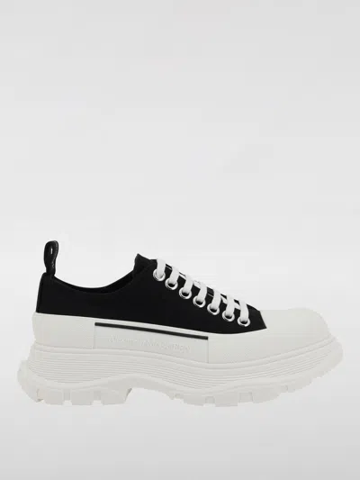 Alexander Mcqueen Smooth Sneakers With 45mm Thread In Black