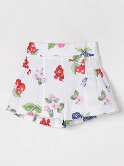 Monnalisa Shorts Aus Popeline Mit Fruchtprint In White