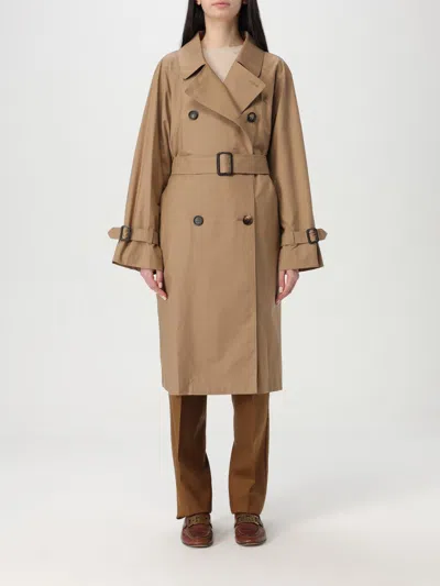 Max Mara The Cube Gabardine-weave Trench Coat In Camel