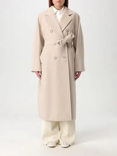 Max Mara Coat  Woman Color Sand In Sand