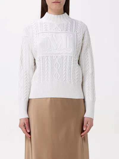 Max Mara Elvira Wool And Cashmere Sweater In White