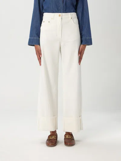 S Max Mara Tailored Trousers With Cuffed Hem And Pockets In White
