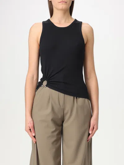 Rabanne Jersey Tank Top In Black