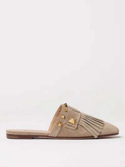Valentino Garavani Vlogo Sliders In Beige