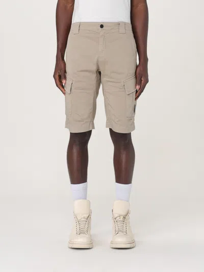 C.p. Company Twill Stretch Utility Shorts Cobblestone In Kaki