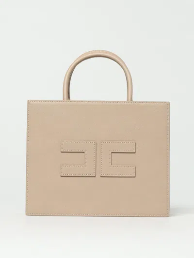 Elisabetta Franchi Medium Franchi Tote Bag In Blush Pink