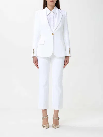 Elisabetta Franchi Crepe Blazer In White