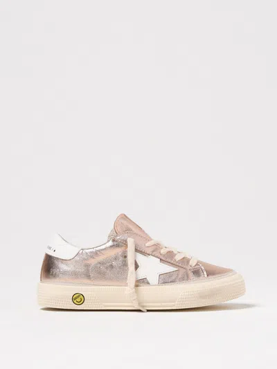 Golden Goose May Laminated Upper Leather Star And Heel In Brown