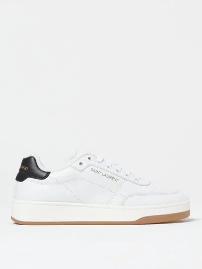 Saint Laurent White Smooth Leather Sl/61 Sneakers