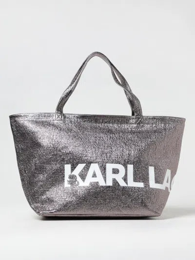 Karl Lagerfeld Tote Bag  Woman Color Grey In Grey