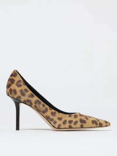 Jimmy Choo Ponyskin Decollete With Leopard Print In Multicolor