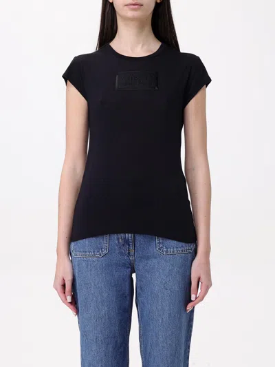 Elisabetta Franchi Viscose Crew-neck T-shirt In Black