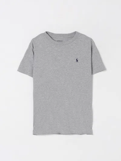 Polo Ralph Lauren Boys Grey Cotton Pony Logo T-shirt In Grey
