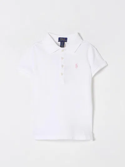 Polo Ralph Lauren Logo Embroidered Short Sleeved Polo Shirt In White