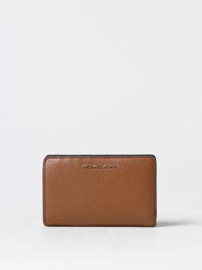 Michael Kors Caramel Leather Wallet In Brown
