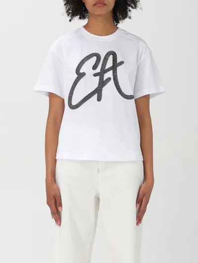 Emporio Armani Women's Logo Cotton T-shirt In White