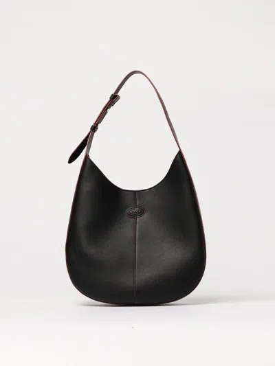 Tod's Small Di Hobo Leather Shoulder Bag In Black