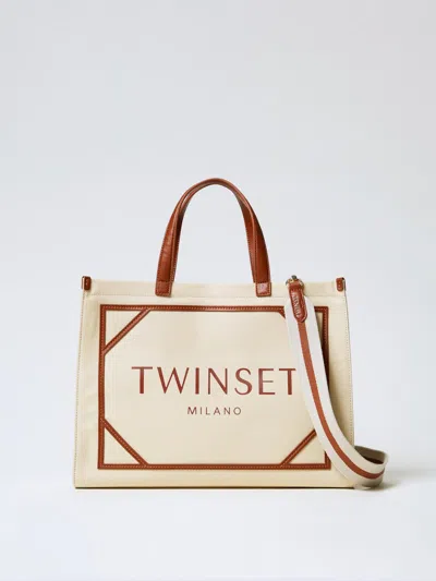 Twinset Tote Bag  Woman Color Beige In Beige