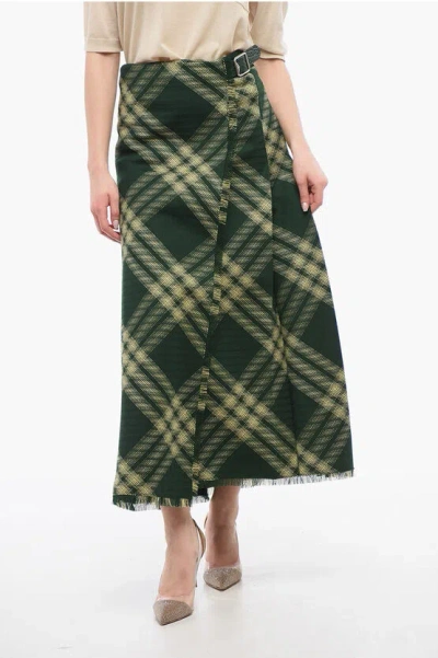 Burberry Maxi Kilt With Check Pattern