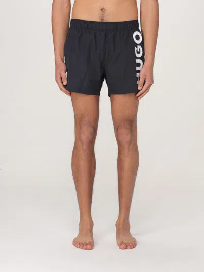 Hugo Boss Black Swimsuit Made Of Recycled Polyester With Quick-dry Feature In Black