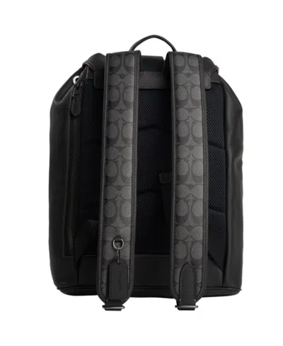 Coach Logo Print Backpack In Black
