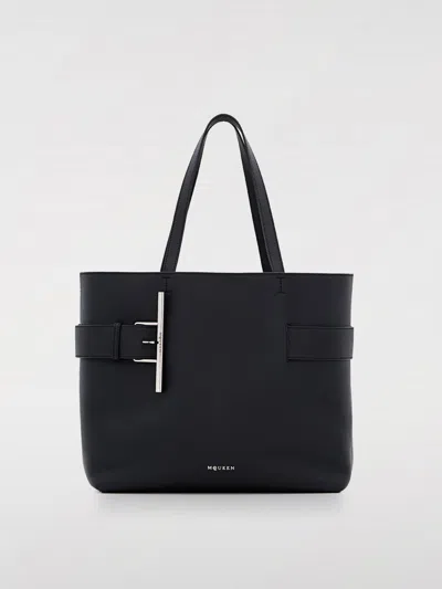 Alexander Mcqueen Mcqueen Black T-bar Sling Bag In Black