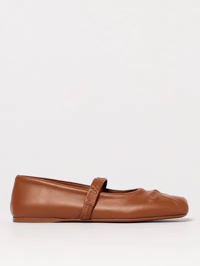 Marni Mary Jane Ballerina Shoes In Brown