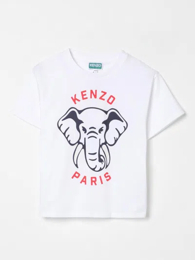 Kenzo T-shirt Con Stampa In White