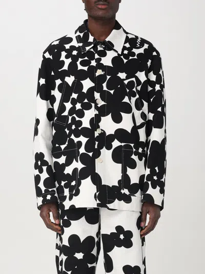 Marni 'floral Bloom' Jacket With Front Pockets In Black