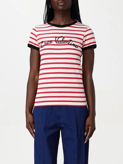 Valentino Garavani Embroidered Cotton T-shirt In Multi