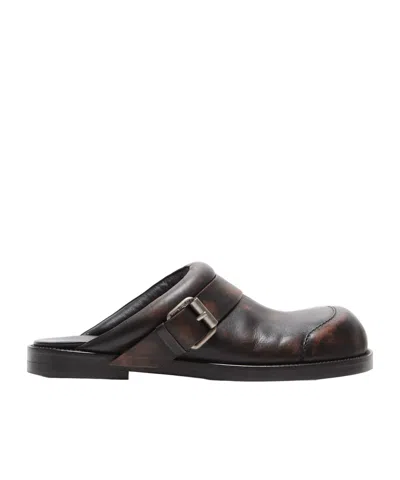 Acne Studios 20mm Leather Mules In Black