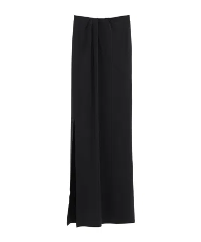 Jacquemus Women's Peplo Long Skirt In Black