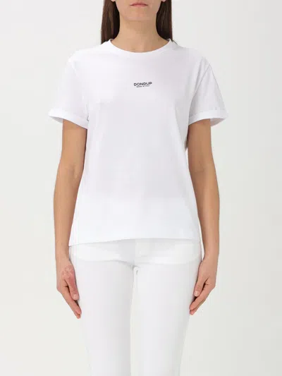 Dondup Crewneck Short Sleeves T-shirt In White