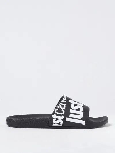 Just Cavalli Logo-print Slides In Black