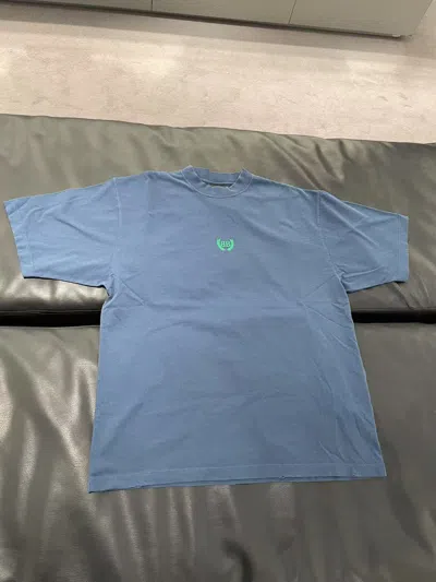 Balenciaga Men's Fit T-shirt In Blue