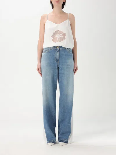 Elisabetta Franchi Jumpsuit  Woman Color Denim In Denim