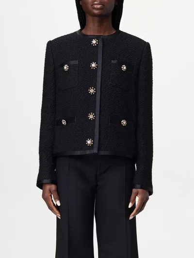 Dolce & Gabbana Single-breasted Tweed Bouclé Short Jacket In Black