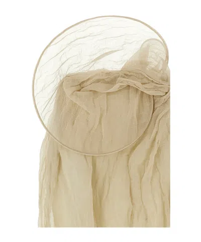 Magda Butrym Flowing Silhouette Layered Sheer Skirt In Nude