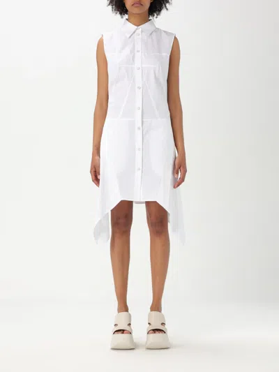Helmut Lang Bustier Shirt Mini Dress In White